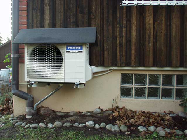 Skyddstak över Luftvärmepump - Placering av inne och ute-del -  Värmepumpsforum allt om värmepump och värmepumpar